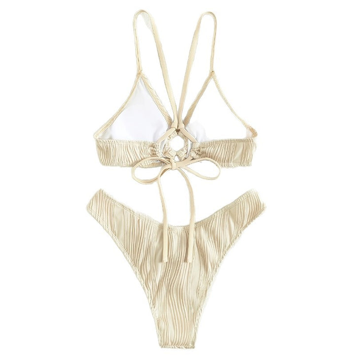 Damen Bicolor Plissee Bikini Set Echo Archiv