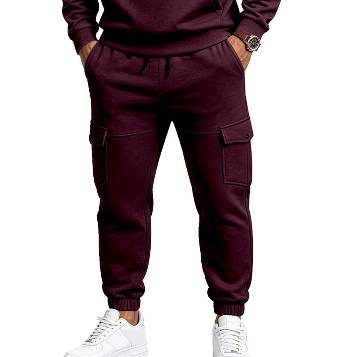 Herren Cargo-Jogginghose mit aufgesetzten Klappentaschen und elastischem Bündchen Echoarchiv