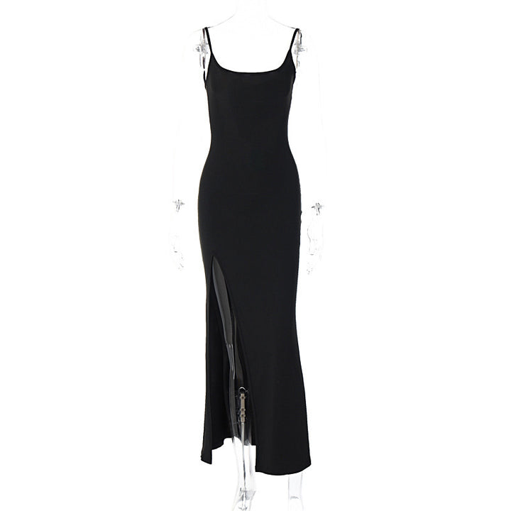 Damen elegantes Maxikleid mit seitlichem Schlitz Echo Archiv