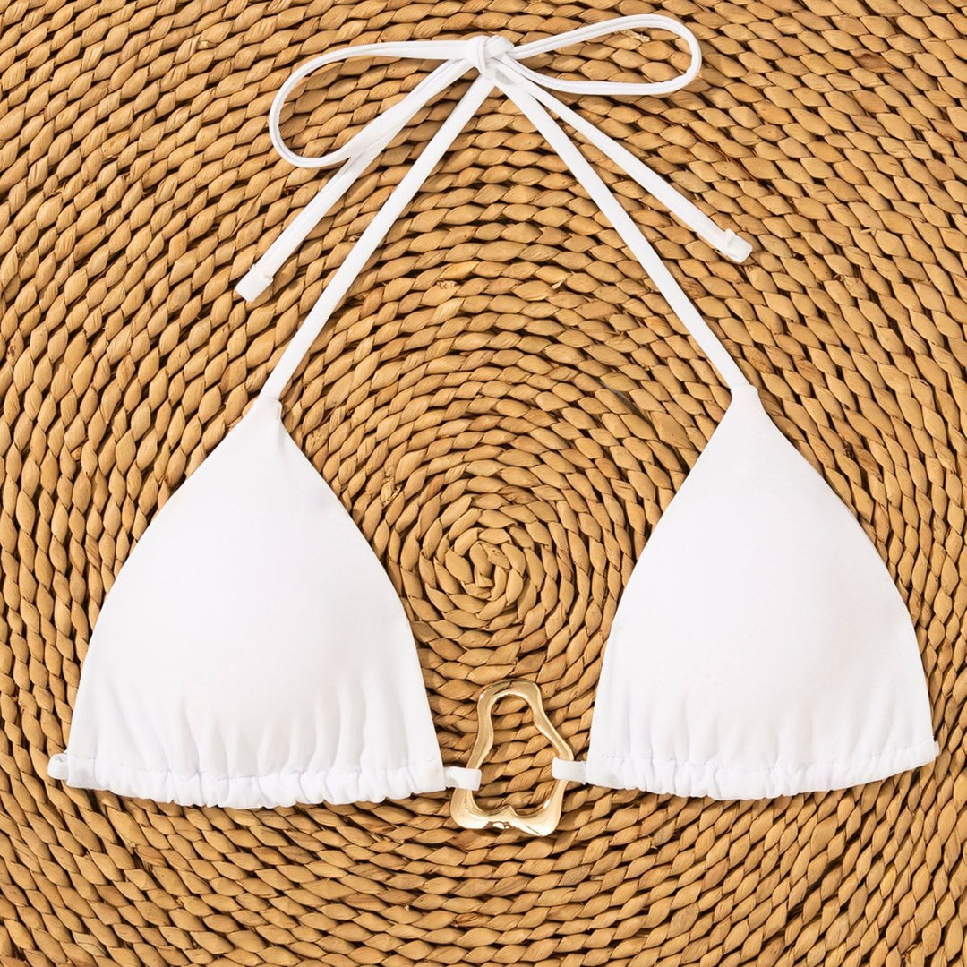 Damen Triangel-Bikini mit verstellbaren Trägern und dekorativen Schnallen Echo Archiv
