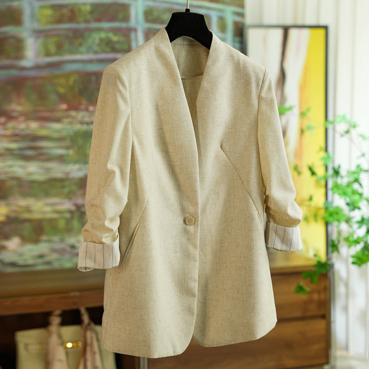 Damen Modischer Blazer mit leicht strukturierter Oberfläche Echoarchiv