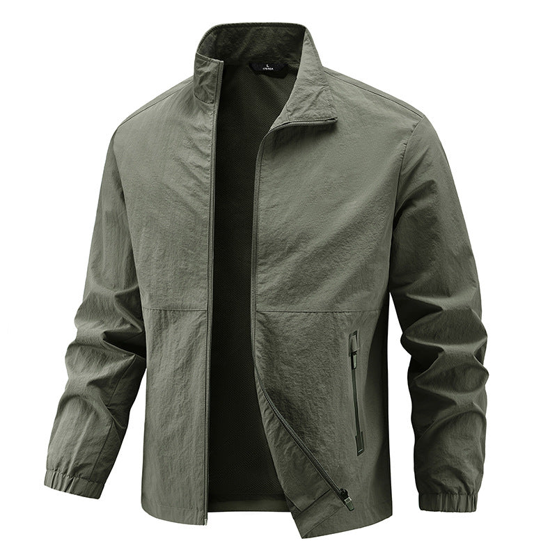 Herren Leichte technische Übergangsjacke mit Stehkragen atmungsaktivem Mesh-Futter und wasserabweisenden Reißverschlusstaschen Echo Archiv