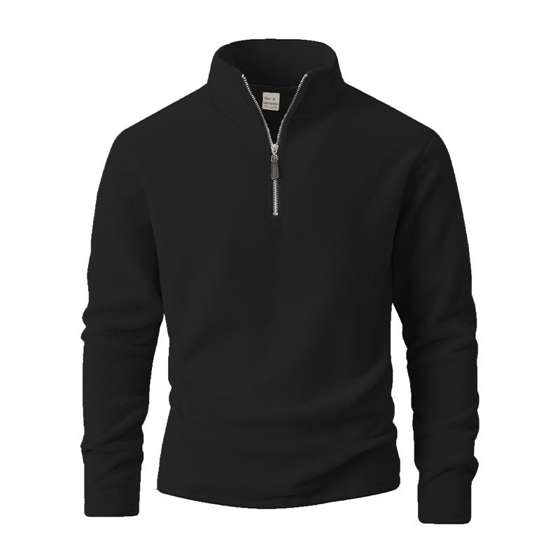 Herren Fleece Pullover mit Stehkragen Echoarchiv