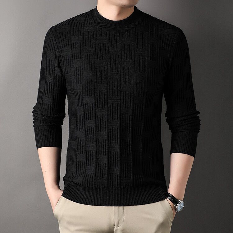 Herren Feinstrickpullover mit modernem Strukturdesign Echoarchiv