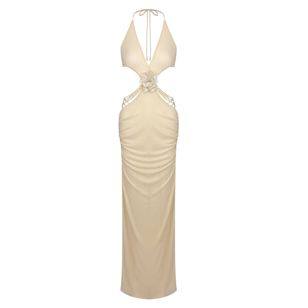 Damen Traumhaftes Abendkleid mit tiefem Ausschnitt und ausgefallenen Cut-Outs Echo Archiv