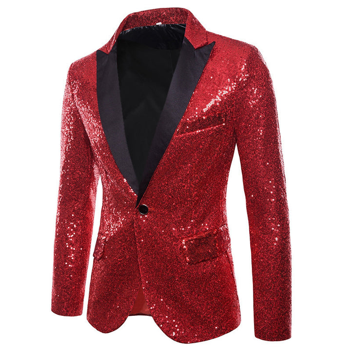 Herren glamouröser Pailletten Blazer Echoarchiv