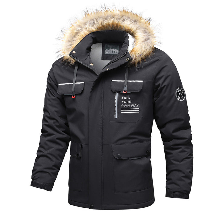 Herren Multifunktionale Winterjacke mit Fellkragen – Taviero