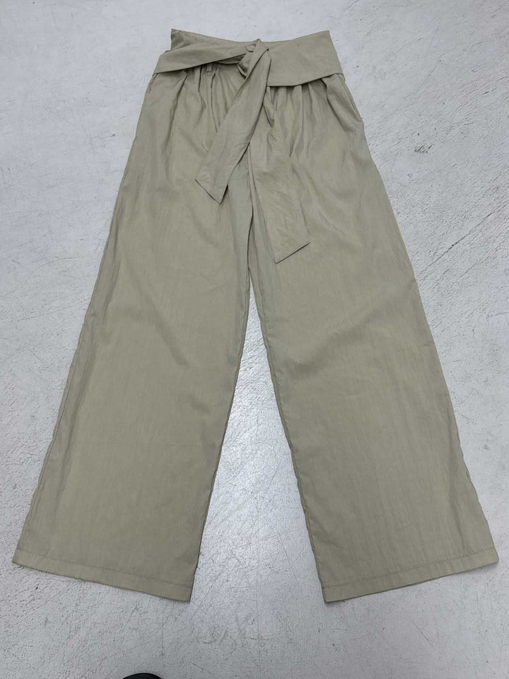 Damen nan Highwaist Leinenhose mit weitem Bein und dekorativem Bindegürtel Echo Archiv