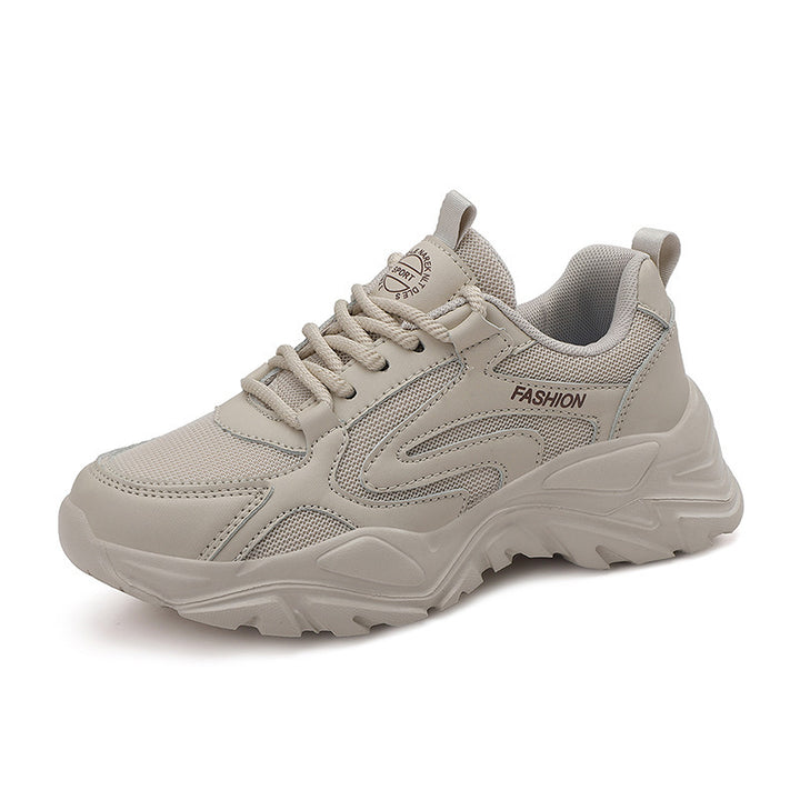 Damen nan voluminöser Plateau-Lifestyle-Sneaker mit Mesh- und Kunstledermix, gepolsterter Ferse und profiliertem Dämpfungssockel Echo Archiv