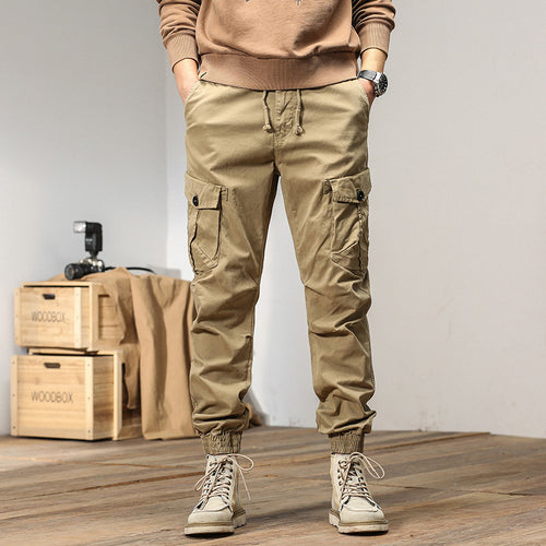 Herren Cargo-Jogger mit Tunnelzugbund, Mehrfachtaschen und elastischen Knöchelabschlüssen Echo Archiv