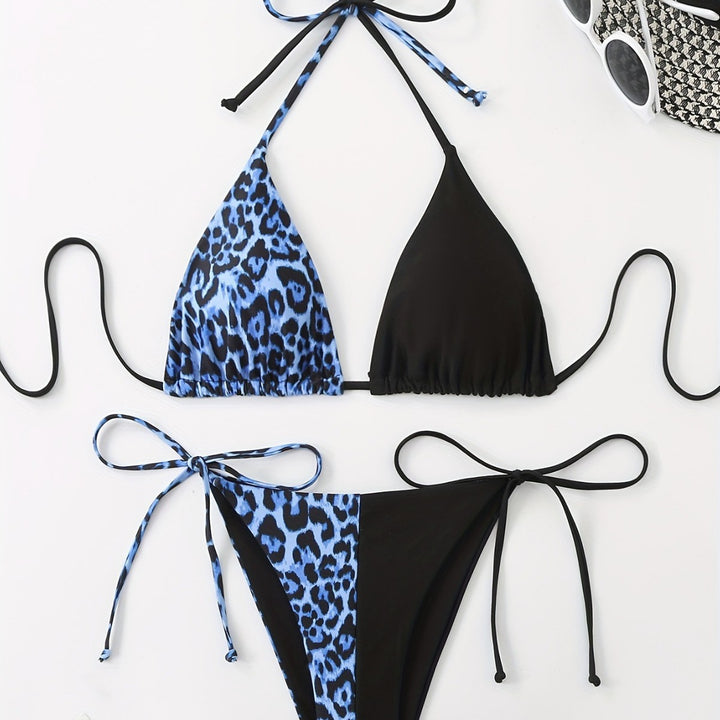Damen Dreieck-Bikini mit raffiniertem Tiermuster Echo Archiv