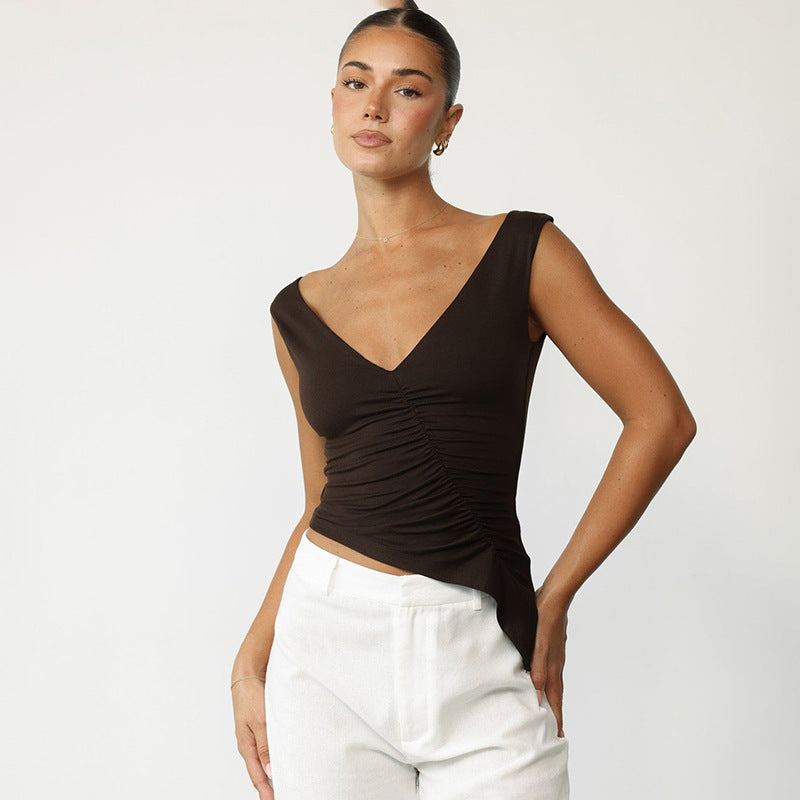 Damen figurbetontes Top mit Rüschendetails Echo Archiv