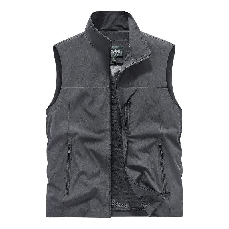 Herren Atmungsaktive Softshell-Outdoorweste mit Mesh‑Innenfutter und Reißverschlusstaschen – Marzano
