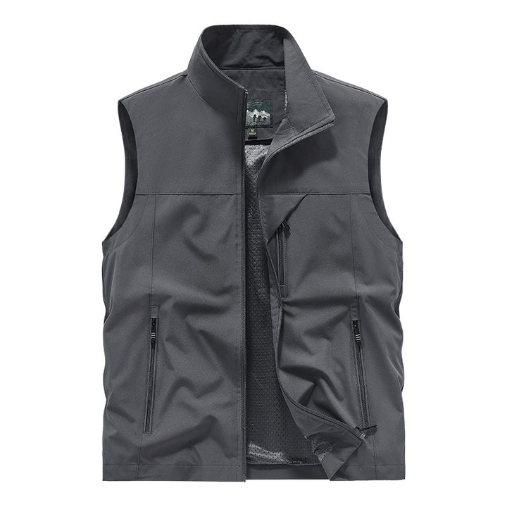 Herren Atmungsaktive Softshell-Outdoorweste mit Mesh‑Innenfutter und Reißverschlusstaschen – Marzano