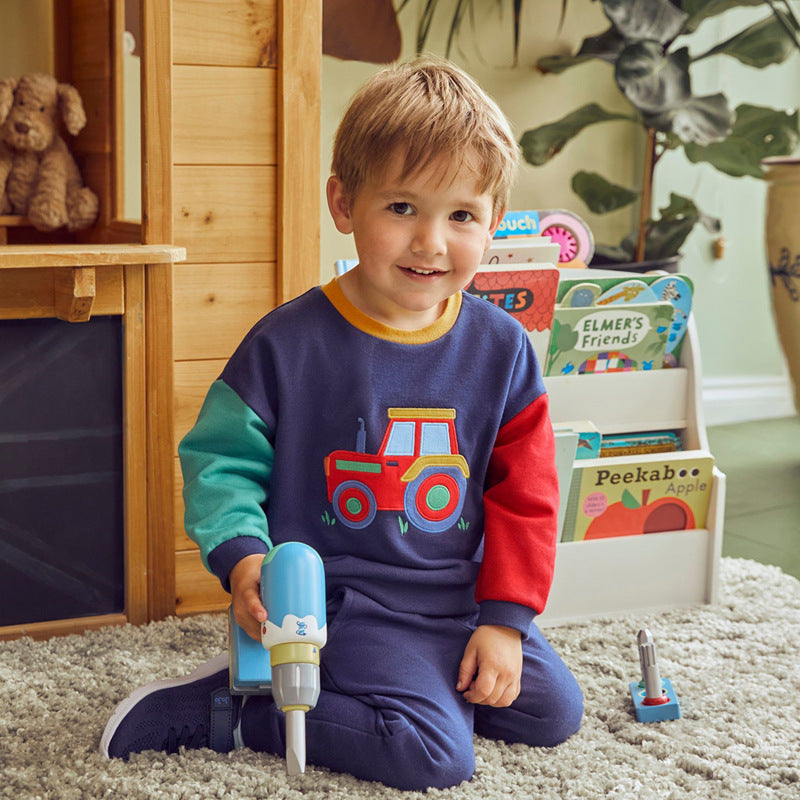 Jungen Sweatshirt- und Jogginghose-Set mit aufregendem Traktor-Design Echo Archiv