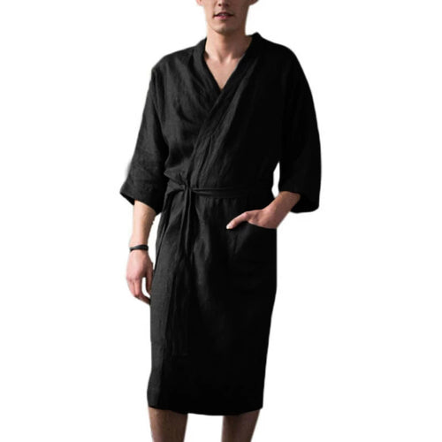 Herren Kimono-Bademantel aus hochwertigem, atmungsaktivem Material Echoarchiv