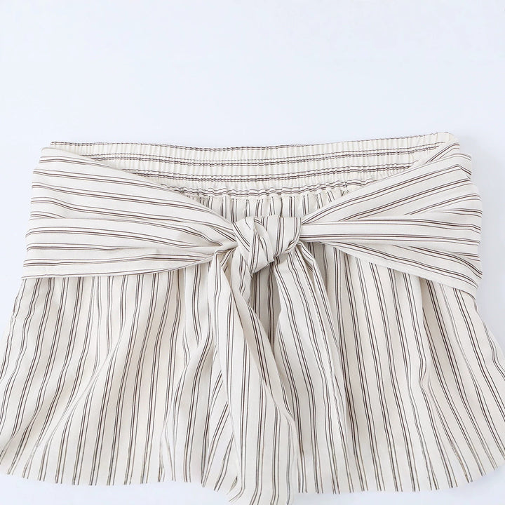 Damen Hochtaillierte weite Palazzohose mit Bindegürtel Echo Archiv