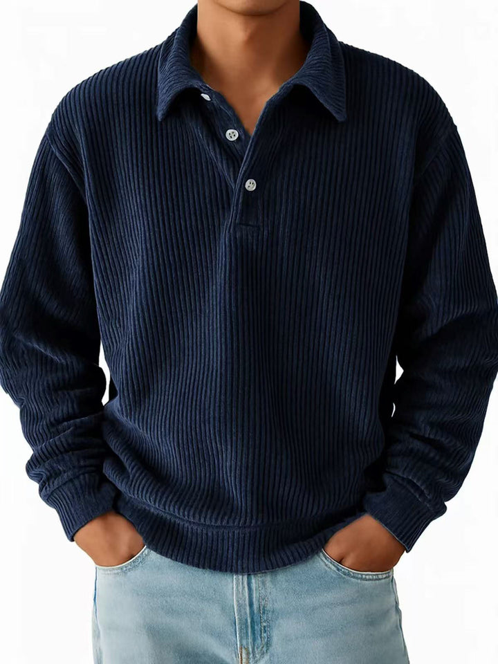 Herren Poloshirt mit Rippstruktur und klassischem Kragen Echoarchiv