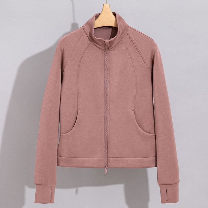 Damen Performance-Trainingsjacke mit Stehkragen und Daumenloch Echoarchiv