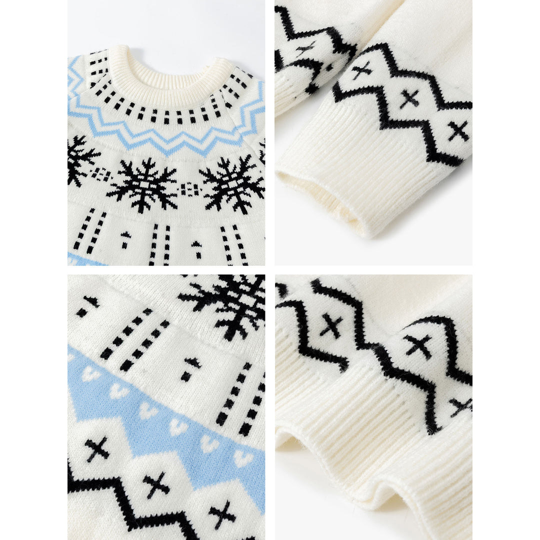 Damen Weicher Strickpullover mit Wintermotiv Echoarchiv