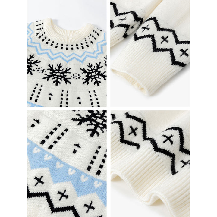 Damen Weicher Strickpullover mit Wintermotiv Echoarchiv