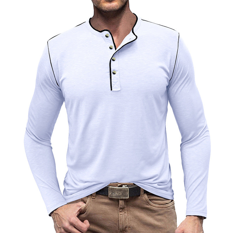 Herren Langarmshirt mit Knopfleiste und angenehmem Tragekomfort Echoarchiv