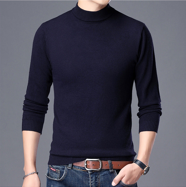 Herren Hochwertiger Rollkragenpullover aus feinem Strick Echoarchiv