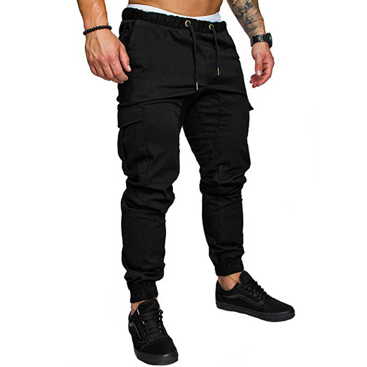 Herren nan taillierter Cargo-Jogger mit elastischem Bund, Kordelzug und aufgesetzten Taschen Echo Archiv