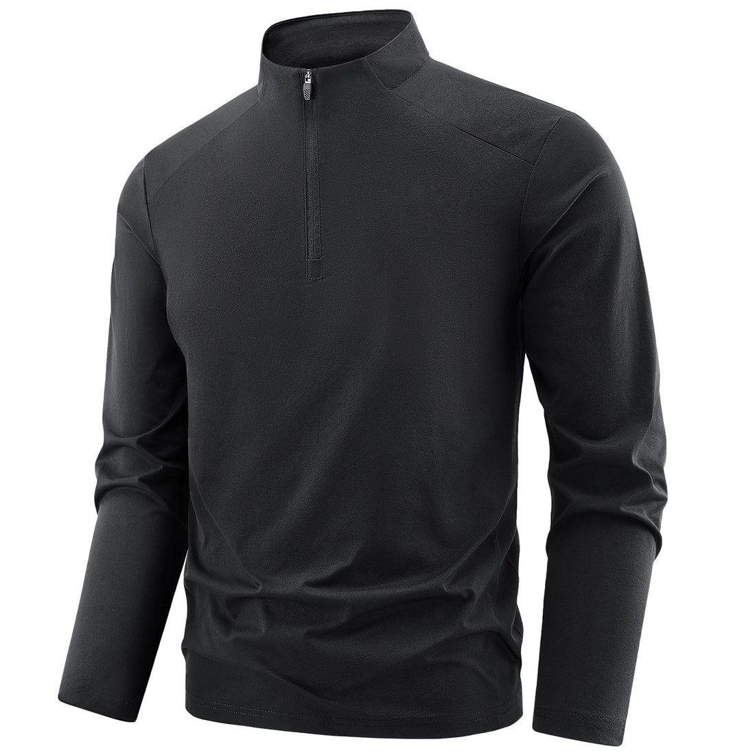 Herren Langarm-Performance-Halbzip-Trainingsshirt mit Stehkragen und atmungsaktivem Funktionsmaterial Echoarchiv
