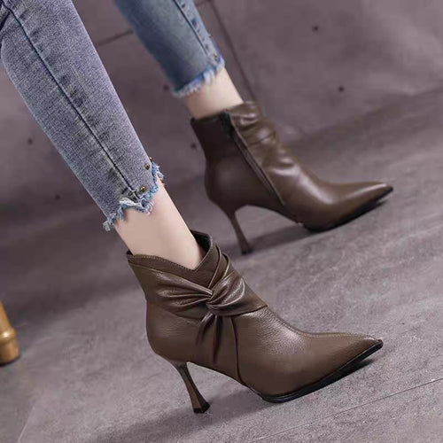 Damen Elegante Stiefeletten mit Schleifen-Detail Echo Archiv