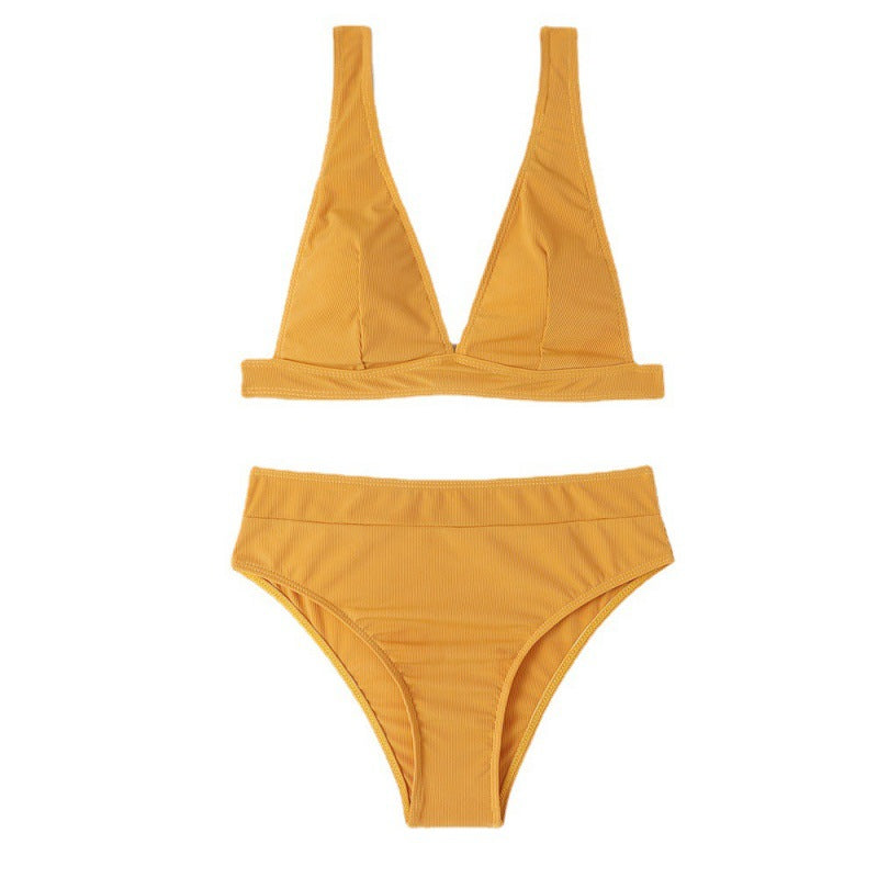Damen Triangel-Bikini-Set mit hohem Bund und vorteilhaftem Wickeldesign Echo Archiv