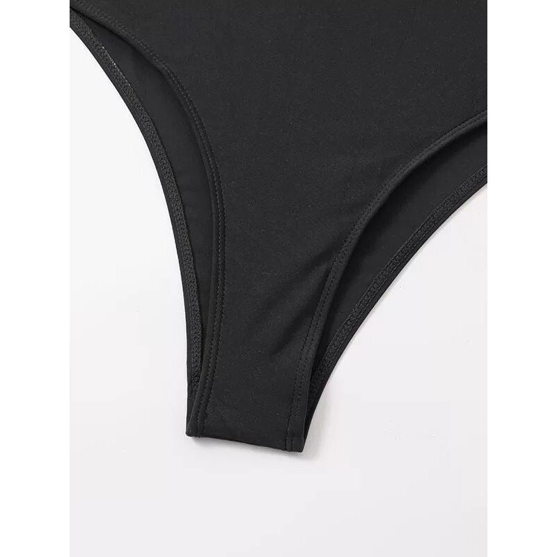 Damen Einteiler Badeanzug mit eleganten Überwurf-Details Echo Archiv