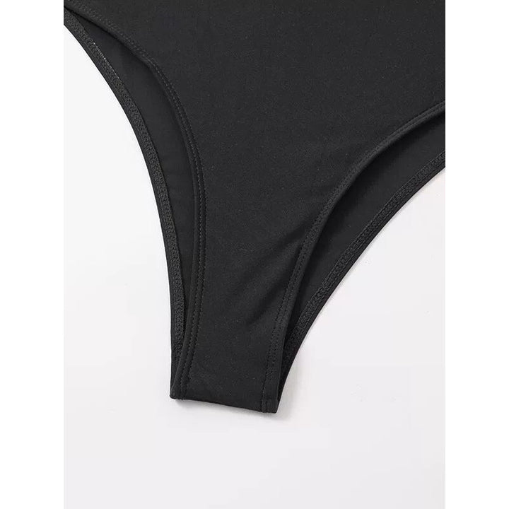 Damen Einteiler Badeanzug mit eleganten Überwurf-Details Echo Archiv