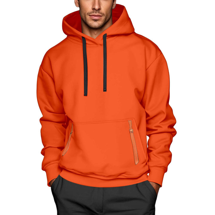 Herren sportlicher Kapuzenpullover mit stylischen Reißverschlusstaschen Echoarchiv