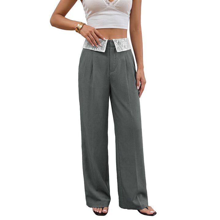 Damen Elegante Hoch-taillierte Hose Echo Archiv