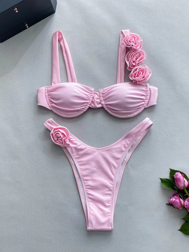 Damen Bikini mit dekorativen Blumenakzenten Echo Archiv