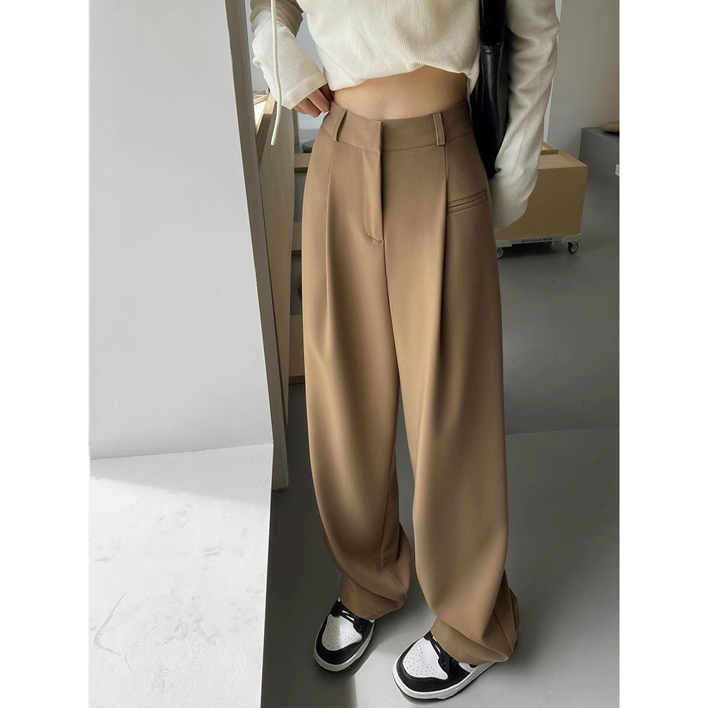 Damen Hochtaillierte Tailored-Hose mit weitem Bein, Bundfalten und Ziertasche Echo Archiv