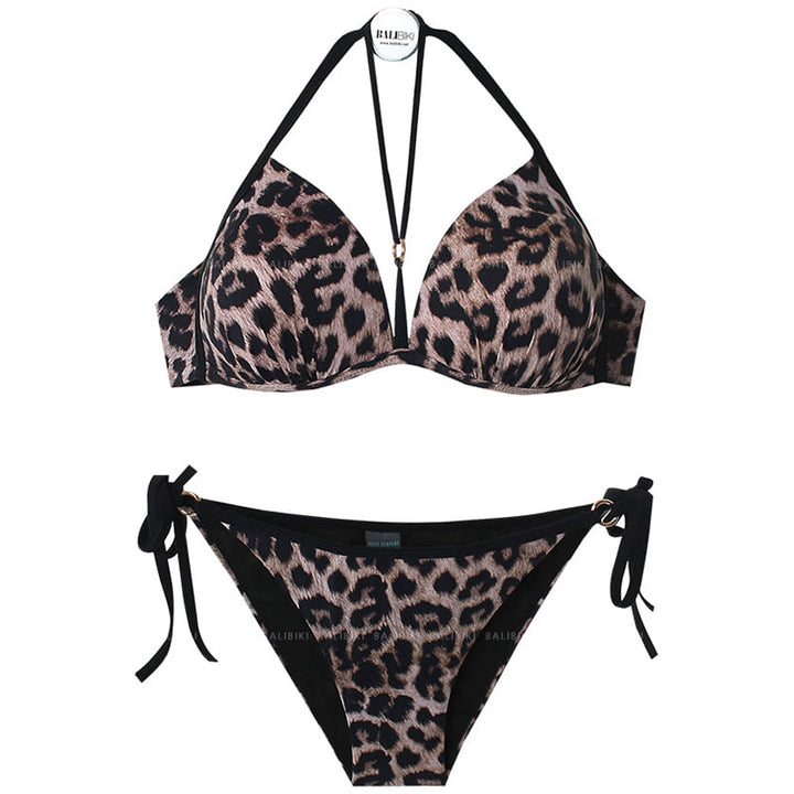 Damen Bikini-Set mit modischem Leopardenmuster und verstellbaren Trägern Echo Archiv