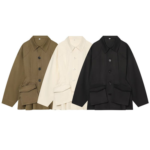 Damen Oversize-Utility-Jacke mit großen Klappentaschen und Tunnelzug Echo Archiv