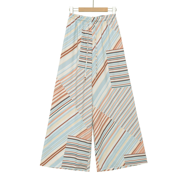 Damen Weite Culotte‑Hose mit elastischem Bund, Kordelzug und aufgesetzten Taschen Echo Archiv