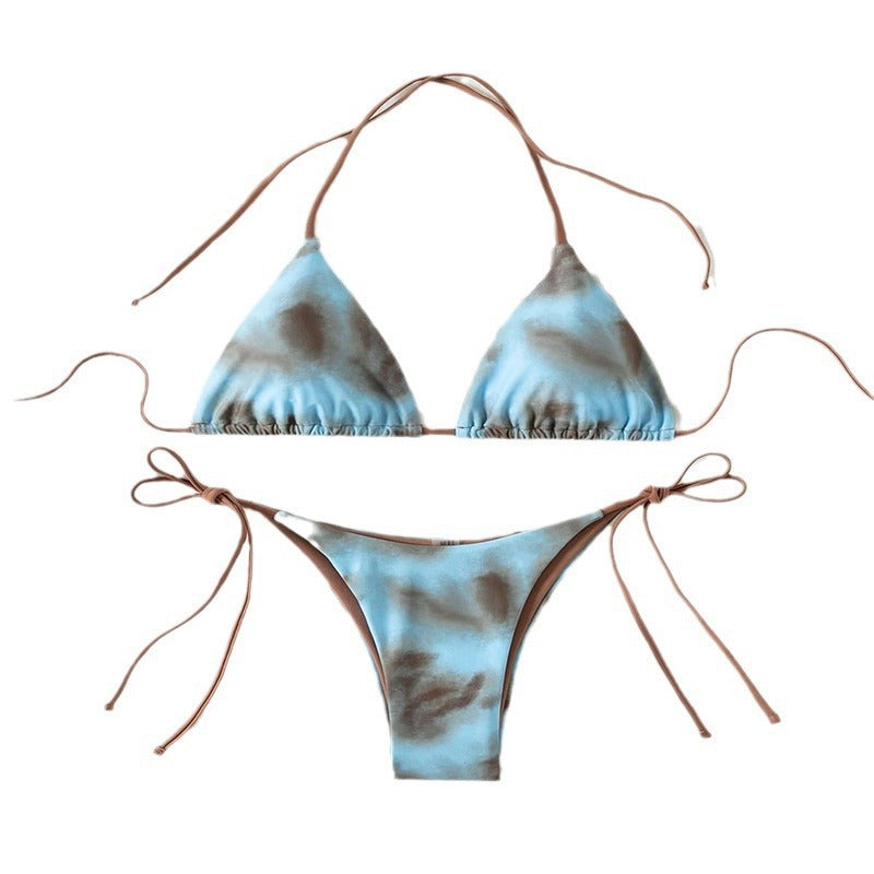 Damen Triangel-Bikini-Set mit verstellbaren Bindebändern Echo Archiv