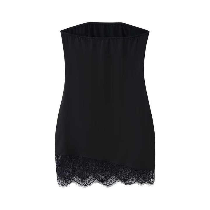 Damen Spitzen-Hängerchenkleid mit elegantem Rückenausschnitt und charmantem Saum Echo Archiv