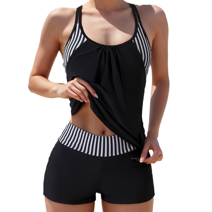 Damen Sportliches Tankini-Set mit modischem Streifenmuster Echo Archiv
