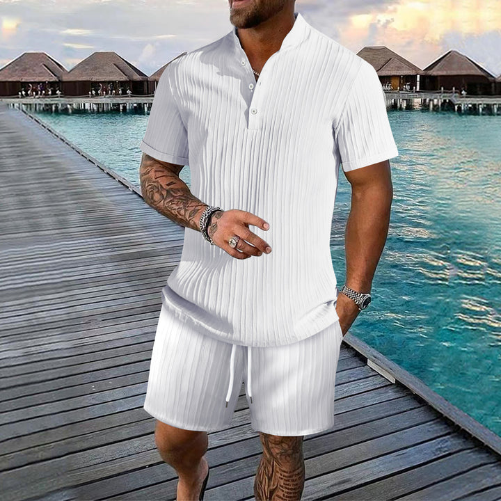 Herren Kurzarm Hemd und Shorts Set Echoarchiv