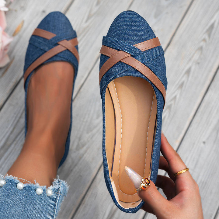 Damen Ballerinas mit elegantem Kreuzriemen Echoarchiv