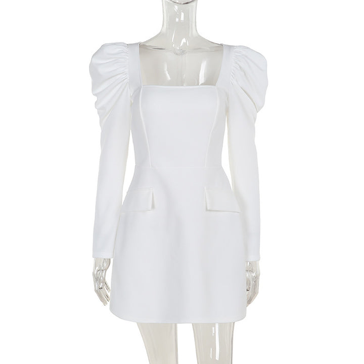 Damen elegantes Minikleid mit Puffärmeln und tailliertem Schnitt Echo Archiv
