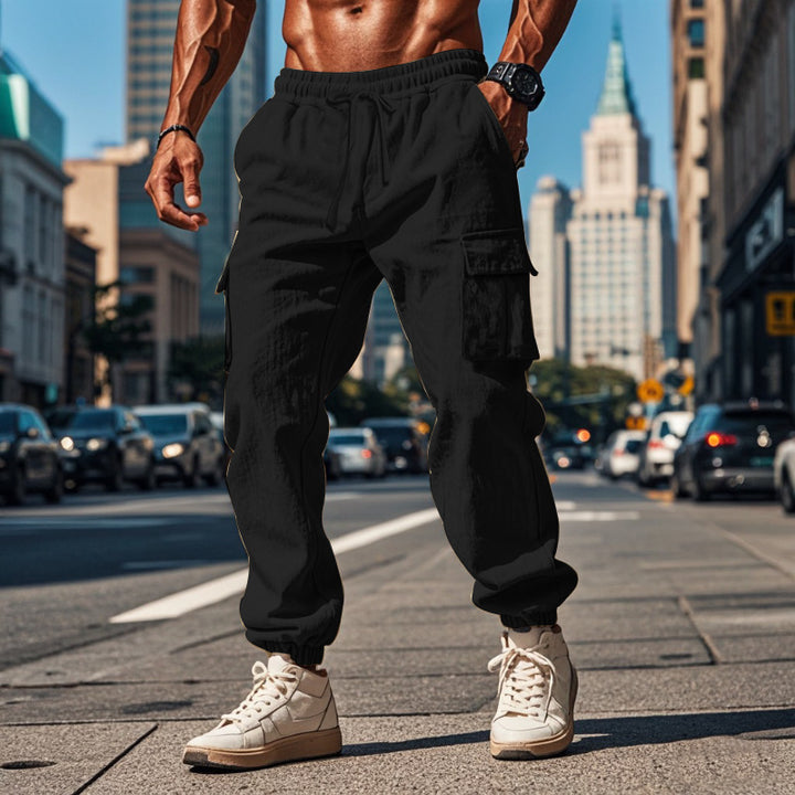 Herren Cargo-Jogginghose mit verstellbarem Kordelzug und mehreren Seitentaschen Echoarchiv