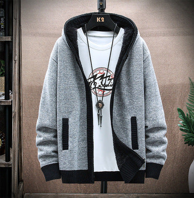Herren Strickjacke mit asymmetrischem Reißverschluss und praktischen Taschen Echoarchiv