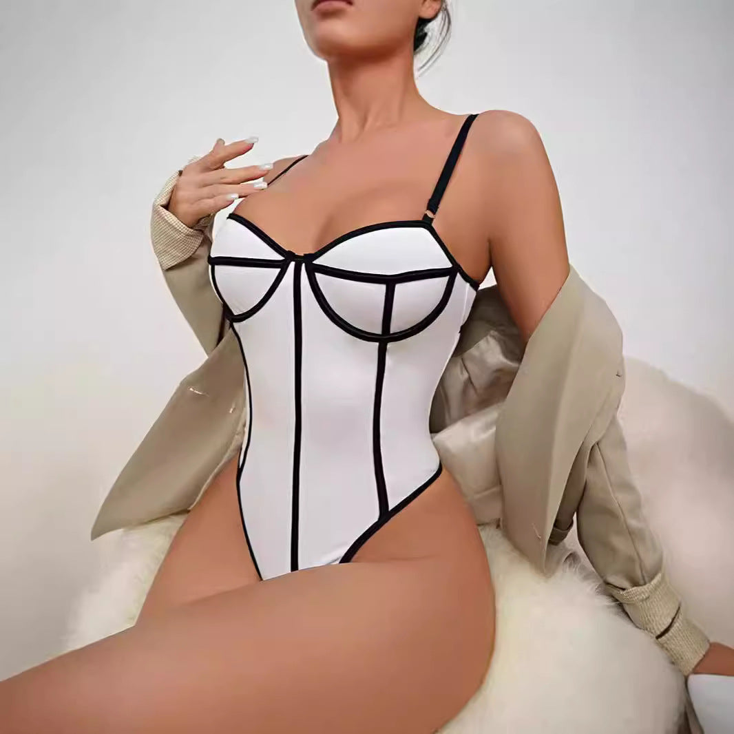 Damen Eleganter Figurformender Bodysuit Echo Archiv
