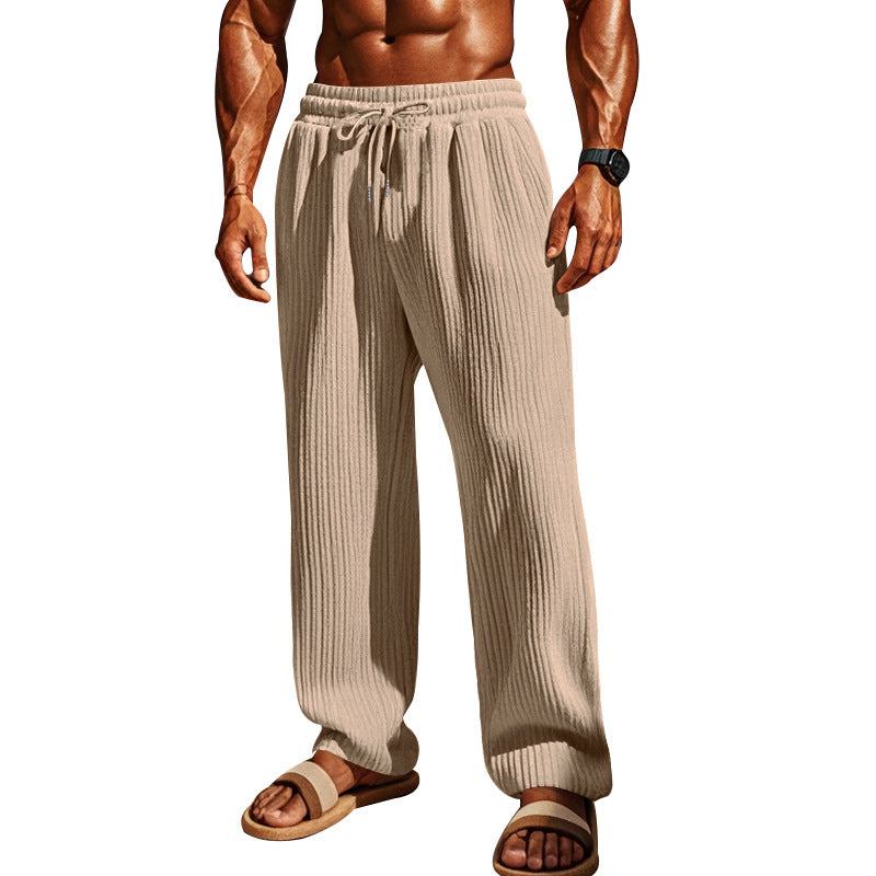 Herren Bequeme Strandhose im modernen Rippdesign mit elastischem Bund Echoarchiv